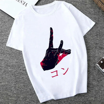 Japanese Anime Denji Tshirt Unisex Chainsaw women T Shirt Women Funny Cartoon Pochita Makima T-shirt Graphic Tees Tops Female 90