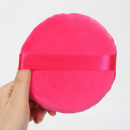 125mm圆形 Cotton Velvet Powder Puff Large Loose Powder Puff Makeup Artist Powder Puff Round Cotton Ribbon Hook Hand Glove Puff