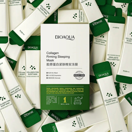 20pcs BIOAQUA Collagen Sleeping Facial Masks Moisturizing Anti-Wrinkle Whitening Anti-aging No-Wash Sleep Face Mask