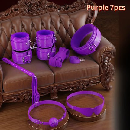 Bdsm Bondage Set Restraint Adult Game Handcuff Neck Collar Wrist Mouth Gag Strap Fetish SM Sex Toys for Woman Couples Product
