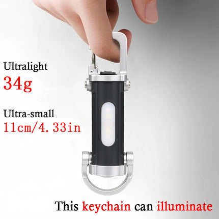 Portable MINI LED COB Handheld Flashlights High Brightness Keychain Work Lamp Emergency Work Lamp For Outdoor Camping Walking