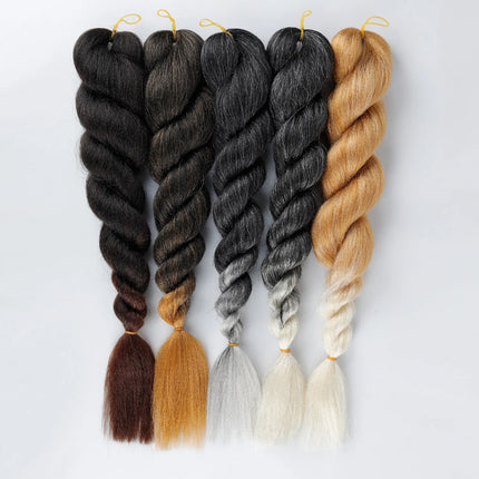 24Inch Ombre Synthetic Braiding Hair Extensions Jumbo Braids Hair for Women Crochet Braids Hair for African Hair Styling