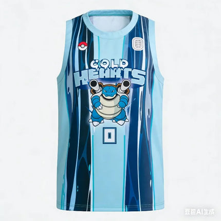 Pokemon Pikachu Anime 3D Print Basketball Jersey Sleeveless Tank Top Casual Sportswear Streetwear for Pokemon Men Women Fans