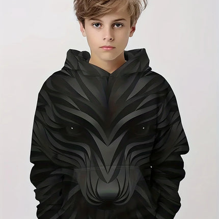 Kids Clothes Boys Hoodies Long Sleeve 3D Tigers Print Children Spring Fall Clothes Casual Outdoor Stylish Boy Girl Clothes Tops