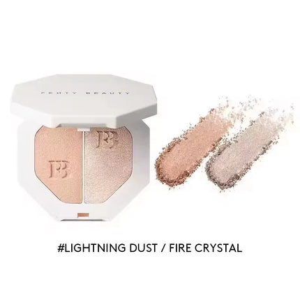 Fenty Beauty Two-Color Highlighter Glossy Face Palette Natural Contouring Stick Face Shimmering Diamond High Gloss Fine Powder