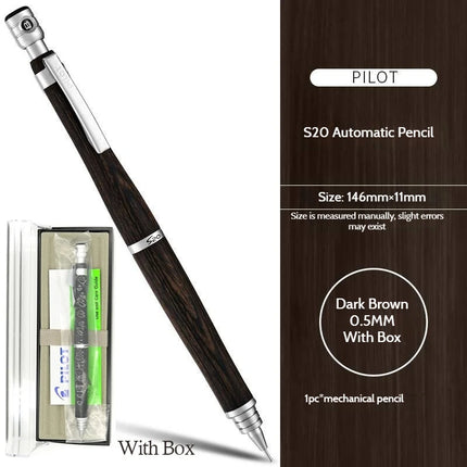 Japanese Pilot S20 Auto-Advance Mechanical Pencil,Premium Wood Body No Lead Breakage lapiseira profissional for drawing,writing