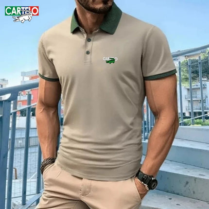 Men's High Quality Short-sleeved Polo Shirt Summer Fashion Business Casual Multifunctional Top