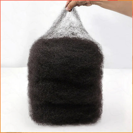 Soft and Lightweight Afro Kinky Bulk Hair 100% Human Hair with Natural Texture, Comfortable & Long-Lasting Use 16A Virgin Hair