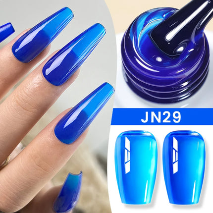 BORN PRETTY 10ml Flow Light White Cat Magnetic Gel Nail Polish Ultra Shine Soak Off UV Gel Mirror Glass Bead Gel Nail Art