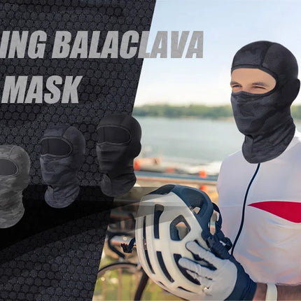 Motorcycle Cooling Full Face Mask Summer Breathable Motorbike Riding Hood Neck Cover Motocross Cycling Helmet Headgear