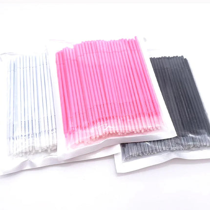 Disposable Long Head Lashes Micro Brushes Eyelashes Mascara Swab Lash Extension Tools Micro Applicator Wands