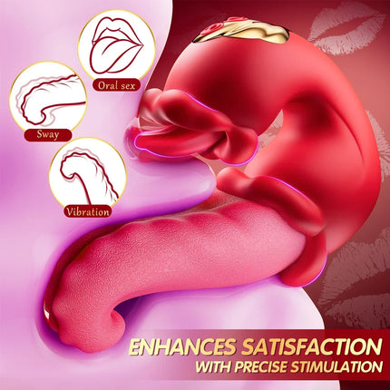 Tongue Licking Clitoral Vibrator Powerful Clit Nipples G-Spot Stimulator for Women Female Vagina Massager Vibrator Adult Sex Toy