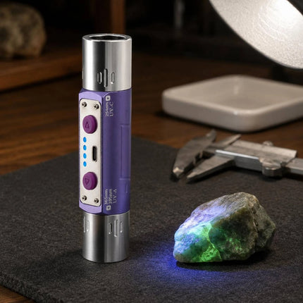 Two Wavelength Flashlight Type-C Charging Handheld Tool Portable Gear Gift Box