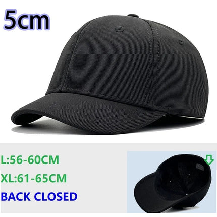 Back Closed Baseball Caps for Men and Women, Big Head and Small Head Hat, High Quality Headwear
