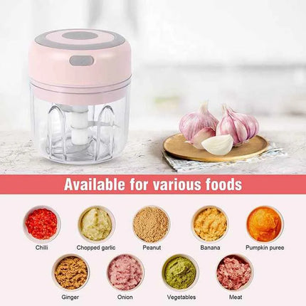 Electric Kitchen Food Chopper Mini Garlic Grinder Masher Crusher Portable Meat Grinder Vegetable Chopper For Kitchen Gadgets