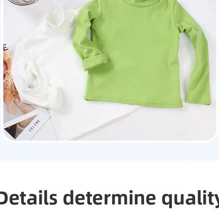 New 2025 Autumn Winter Boys Girls Kids Fashion Solid T-Shirt Tops Children O-Neck Long Sleeve Warm Casual T-Shirts