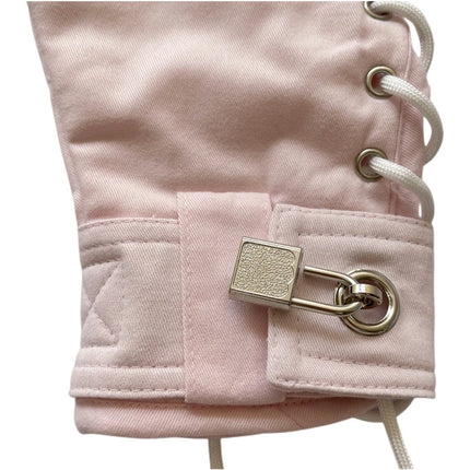 ABDL/DDLG Locking Padded Mitten Soft Pink Bondage Mitts Lockable BDSM Handcuffs Paw