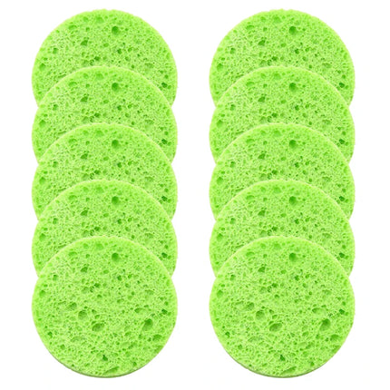 10pcs 6cm Face Round Makeup Remover Tool Natural Wood Pulp Sponge Cellulose Compress Cosmetic Puff Facial Washing Sponge
