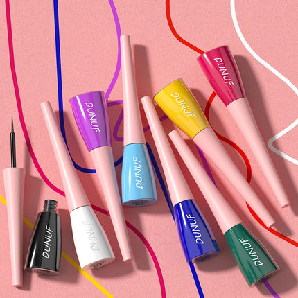Matte Dark Green Liquid Eyeliner Pencil Waterproof Makeup Colorful Liquid Eye Liner Ultra-thin Long-Lasting Quick-Dry Eye Liner