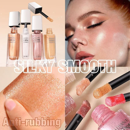  Liquid Highlighter Starlight Liquid Fine Sparkle for Face Body Long-Lasting Glow for Stage Festival & Photography Makeup
