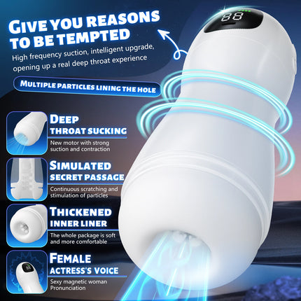Male Masturbator Cup Vibration Blowjob Real Vagina Pocket Pussy Automatic Vibrating Bullet Penis Oral Adults Sex Toys For Man