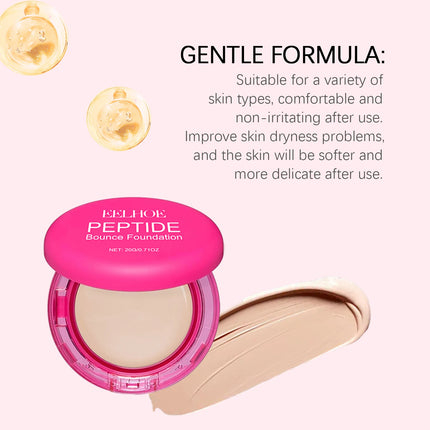 Peptide Bounce Balm Foundation Lasting Full Coverage Concealer Covers Spot Blemishes Brightening Oil Control Makeup Base Cream