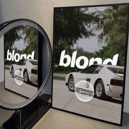 1pc A-Frank Ocean Blond Poster Self-adhesive Art Waterproof Paper Sticker Coffee House Bar Room Wall Decor
