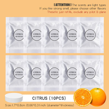 Just Refills No Plane & Pilot! dog bear car air freshener vent replacement tablets solid fragrance aroma perfume pads supplement