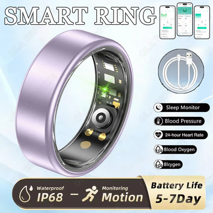Various Colors Available Smart Ring Bluetooth Call Heart Rate Sleep Monitor Men Women Smartring Waterproof Health Sport Ring New