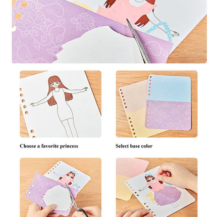 DIY Painting Sticker Craft Toys Kid Art Girls Poking Princess Handmade Educational Magical Children Gifts
