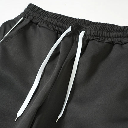 Fitness Sweatpants Men Casual Sports Pants Straight Drawstring Trousers Spring Summer Thin Jogging Sweatpants High Street Pants