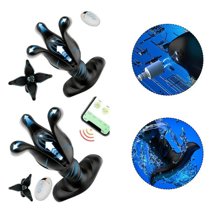 9 Mode Remote Control Prostate Massager Rechargeable Flapping Thrusting Vibrator for Men