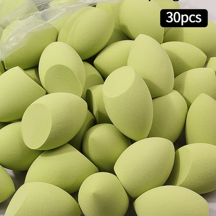 30pcs Powder Blending Makeup Sponge Beauty Egg Set  For Liquid Cream And Powder, Multicolor Without Latex Suitable For All