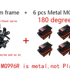 With 6 pcs MG996R / China Mainland