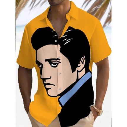 2024 Loose Breathable Hawaiian Shirt Men Clothing Top Character Men's Shirt Summer Casual Fashion Short Sleeved Shirt For Men