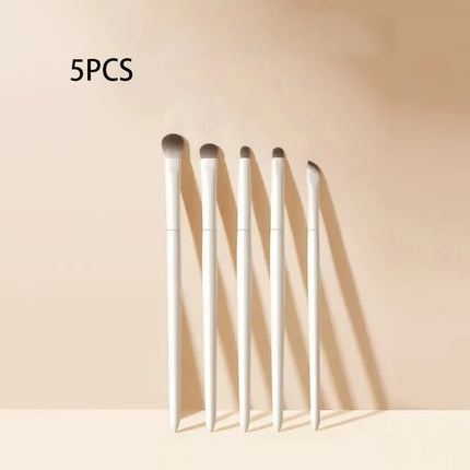 5/8/10Pcs Natural Eye Makeup Brushes Set Detail Eyeshadow Brush Makeup Brush White Ultra Soft Eyeshadow Eyeliner Makeup Tool