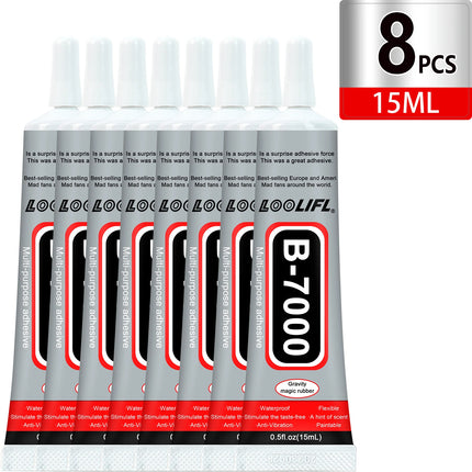 1-10Pcs Loolifl B-7000 Super Glue Safety Materials Epoxy Resin Repair Cell Phone Touch Screen Jewelry Craft Liquid Adhesive 15ml