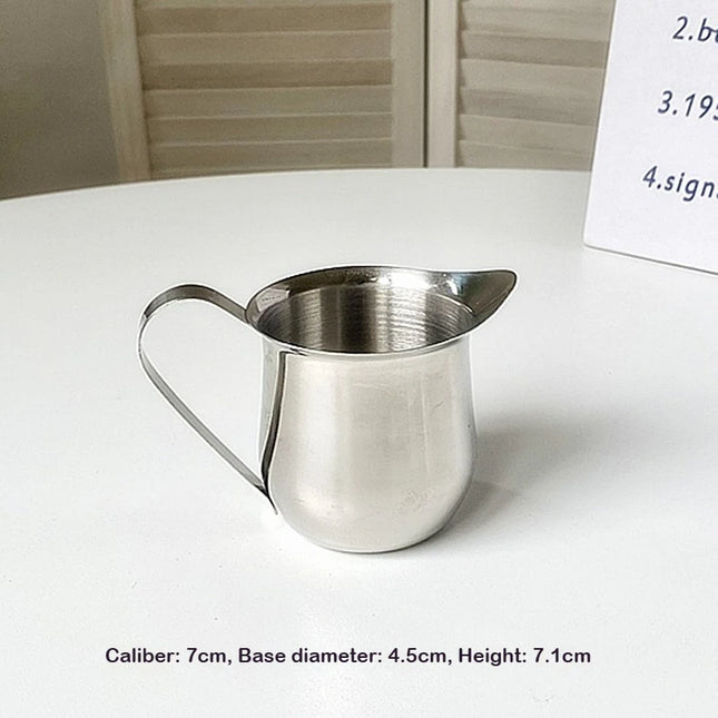 2/3/5/7oz Coffee Milk Frothing Pitcher Cup Steel Espresso Creamer Pitchers Ounce Measuring Cup With Pouring Spout Coffeeware