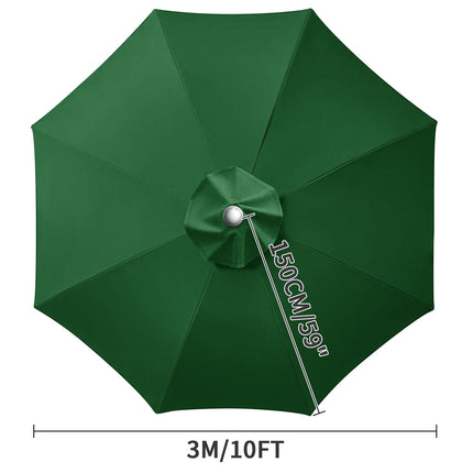 Waterproof Replacement Umbrella Cloth 2/3M Patio Parasol Cover UV-Anti Canopy Cover Replacement Parasol Cover for Balcony Garden
