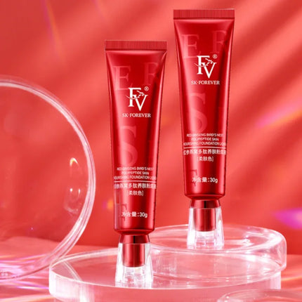 FV Foundation and F4 Brush Face Makeup set Oil-control Base Concealer  Makeup Eye Contour Spot Dark Circle Correcting Skin