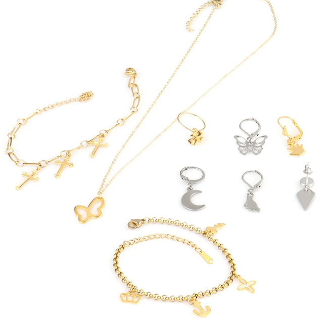 20pcs Stainless Steel Bulk Charms For Jewelry Making Us Dollar Sign Pendant Bracelet Necklace Diy Handmade Accessories Wholesale