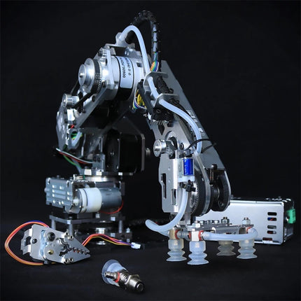 Big Load 4 DOF Metal RobotiArm with Suction Cup Pump Stepper Motor for Arduino Robot DIY Kit Industrial 4 Axis Robot Model Claw