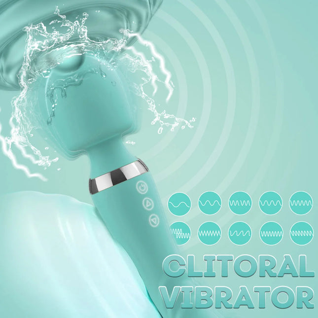 Double Head Vibration G Spot Vibrator Wand Women's Sex Toys Adult Sex Toys with 10 Vibrations Female Sex Toy Vibrator Dildo