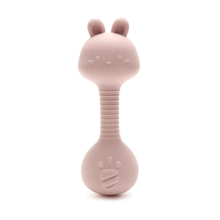 Silicone Baby Rattle Toys Easy To Grip Newborn Gift Cute Rabbit Sand Hammer Rattles Teething Toy for Infants Baby Stuff BPA Free