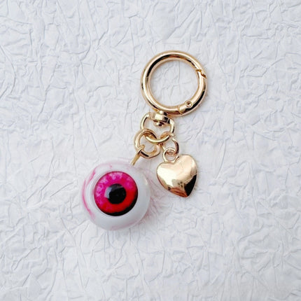 Realistic Eyeball Keychain Halloween Eye Keyring Gothic Resin Devil's Eye Bag Pendant Car Key Holder Unique Accessory