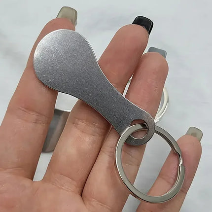 1/3PCS Trolley Tokens Keychains Universal Small Metal Stainless Steel Portable Shopping Cart Tokens Key Ring Ornament Decoration