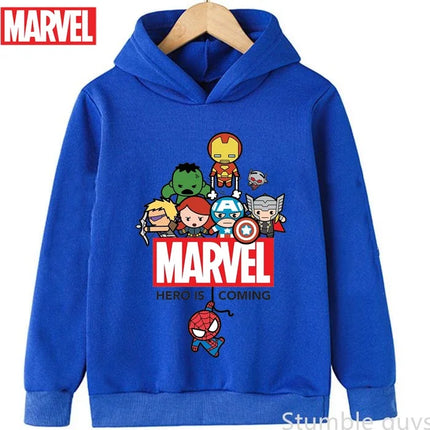 Avengers Kids Hoodie Spiderman Autumn 3-13Y Boys Clothes Girls Marvel Comfortable Sports Wear