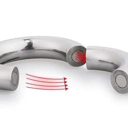 5 Size Metal Penis Ring Magnetic Ball Stretcher Silver Cock Ring Weighted Exercise Scrotum Pendant Bondage Sex Toys For Men