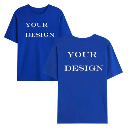 Unisex Cotton T-shirt, Customized Printed Fashion T-shirt, Harajuku Top, DIY Your Like Photo or Logo T-shirt, Fashion Custom Top