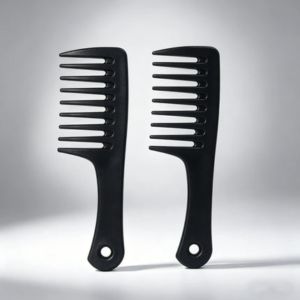2pcs hair comb, thick wide tooth comb, heat-resistant hair comb, portable and compact design, Special for real hair wigs